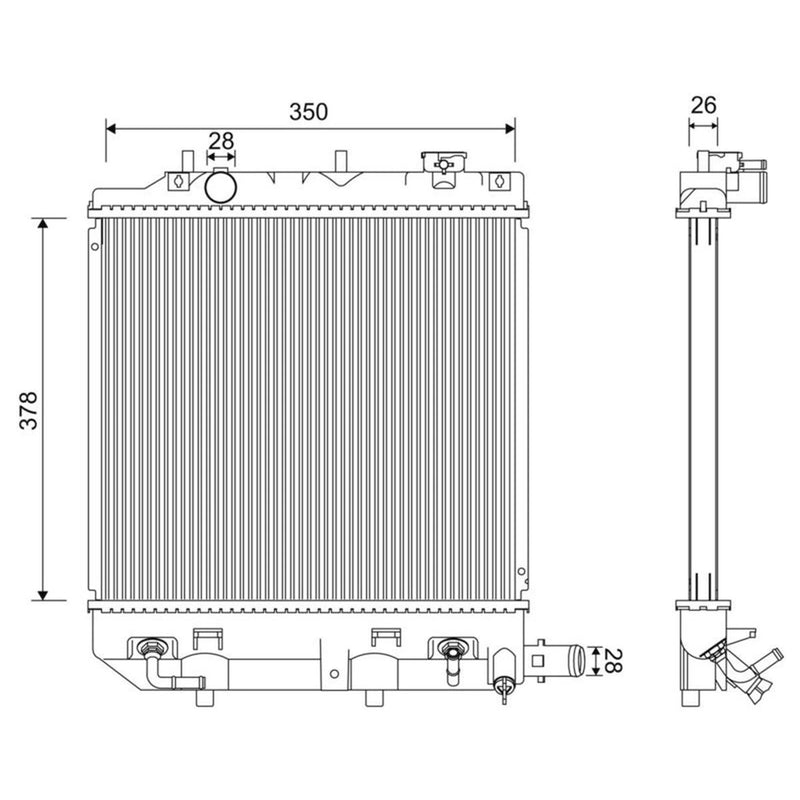 Valeo Engine Radiator 701218