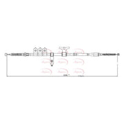 Apec Handbrake Cable Left Rear CAB1582