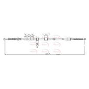 Apec Handbrake Cable Left Rear CAB1582