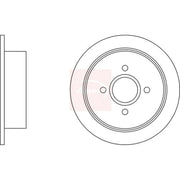Apec 2 x Solid Rear Brake Discs DSK635