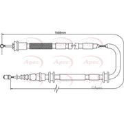 Apec Handbrake Cable Right Rear CAB1096