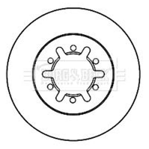 Borg & Beck 2 x Vented Front Brake Discs BBD5140