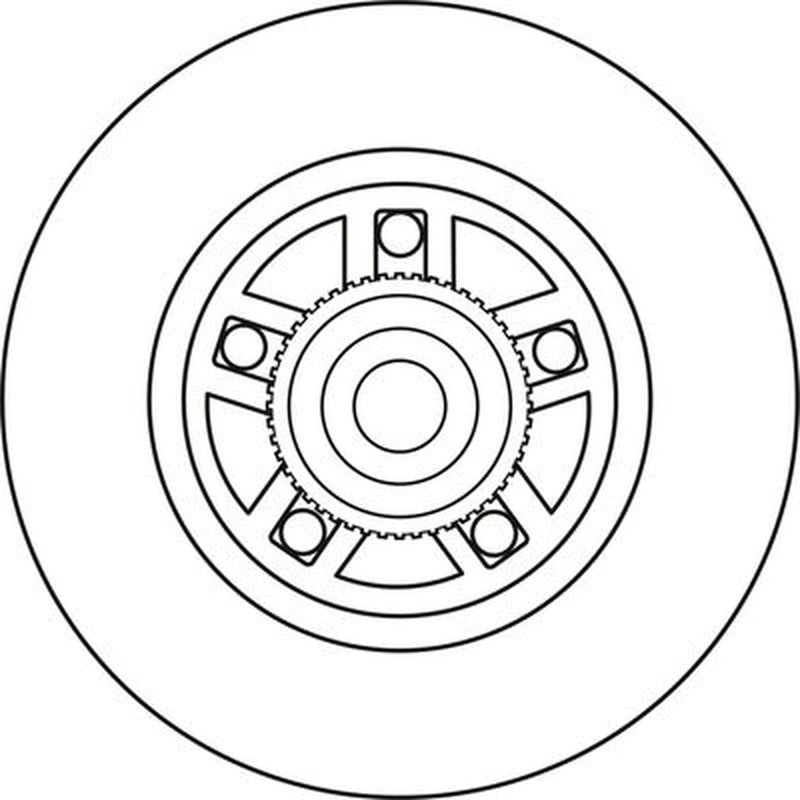 Abtex 2 x Solid Rear Brake Discs BD1354HS