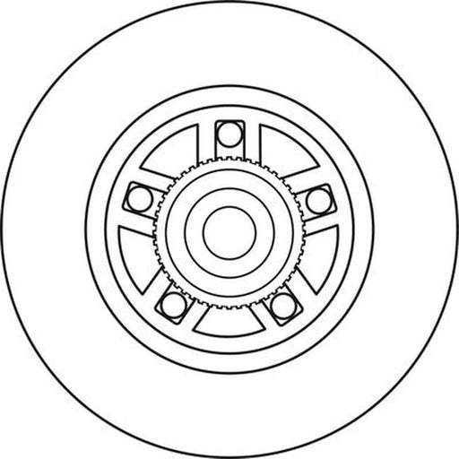 Abtex 2 x Solid Rear Brake Discs BD1354HS