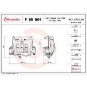 Brembo Brake Caliper Assembly Front FBR064