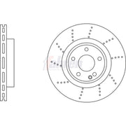 Fahren 2 x Perforated/Vented Front Brake Discs FBD6936