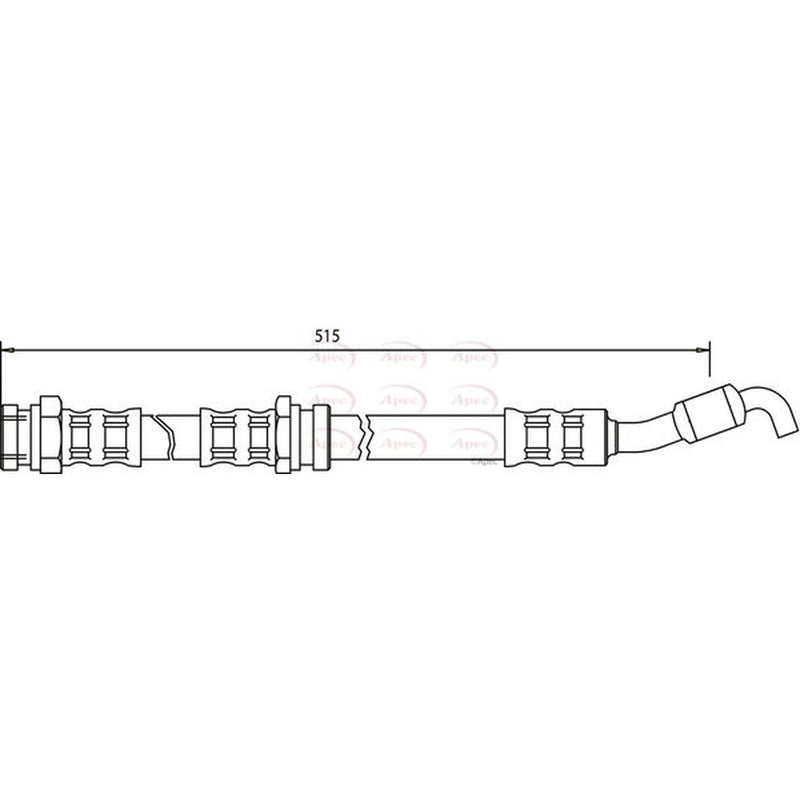 Apec Brake Hydraulic Hose Line Rear HOS3405