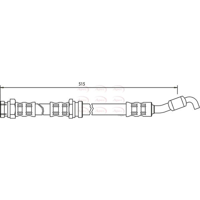 Apec Brake Hydraulic Hose Line Rear HOS3405