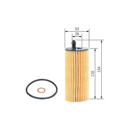 Genuine Bosch Car Oil Filter P7205 Fits Bmw 1 118I - 1.5 - 15-19 F026407205 Bosch  - Town Parts