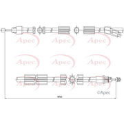 Apec Handbrake Cable Right Rear CAB1353