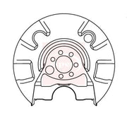Apec Brake Disc Splash Guard Rear Left ASG1039