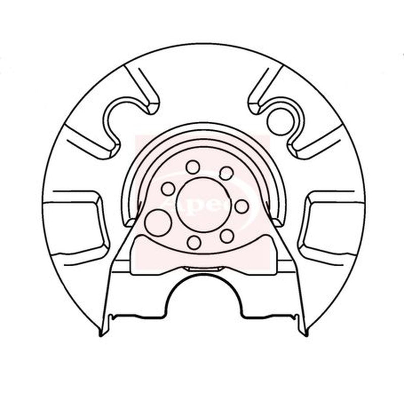 Apec Brake Disc Splash Guard Rear Left ASG1039