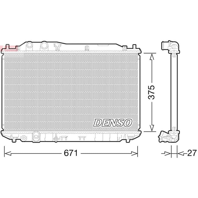 Denso Engine Radiator DRM40029