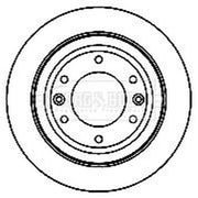 Borg & Beck 2 x Vented Rear Brake Discs BBD5188