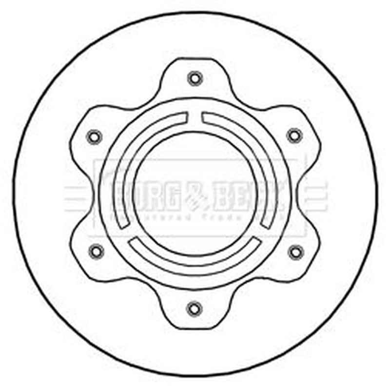 Borg & Beck 2 x Vented Rear Brake Discs BBD6026S