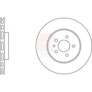 Apec 2 x Vented Front Brake Discs SDK6172