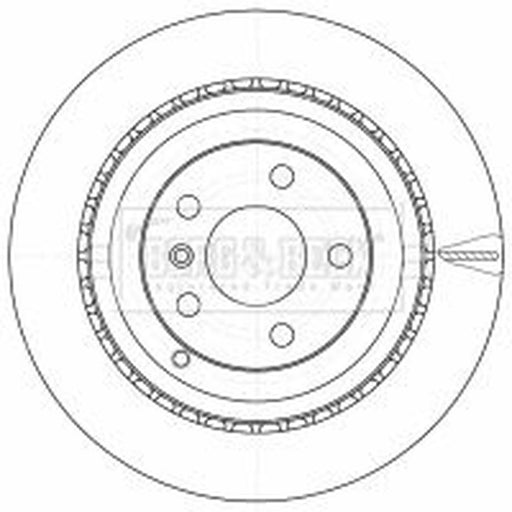 Borg & Beck 2 x Vented Rear Brake Discs BBD4543