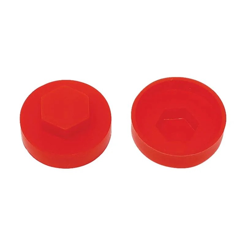 ForgeFix TechFast Cover Cap Poppy Red (Pack 100) 16-19mm