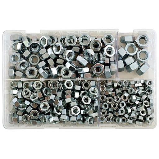 Connect Assorted MM Plain Steel Nuts Box 370pc - CPL