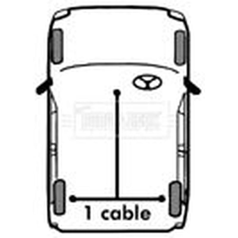Borg & Beck Handbrake Cable Left Rear BKB6012