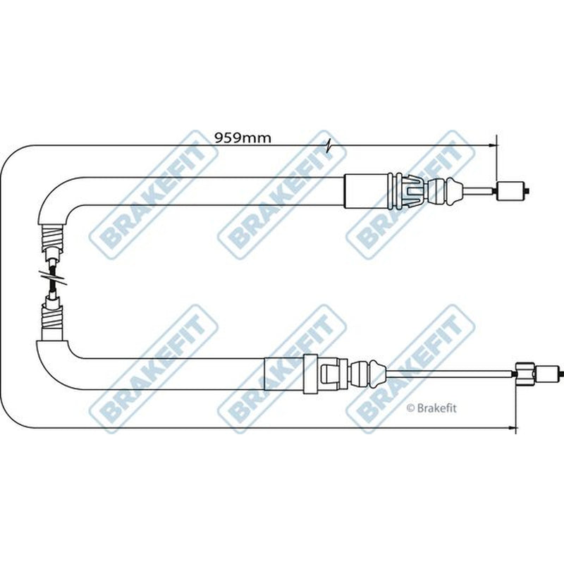 Apec Handbrake Cable Right Rear BBC3052