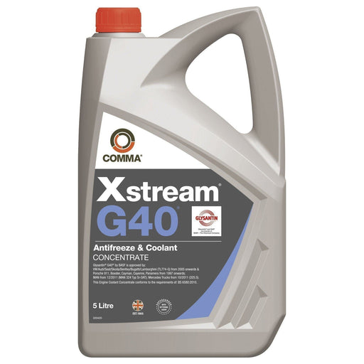 Comma Xstream G40 Antifreeze & Coolant - Concentrated - 5 Litre Comma  - Town Parts