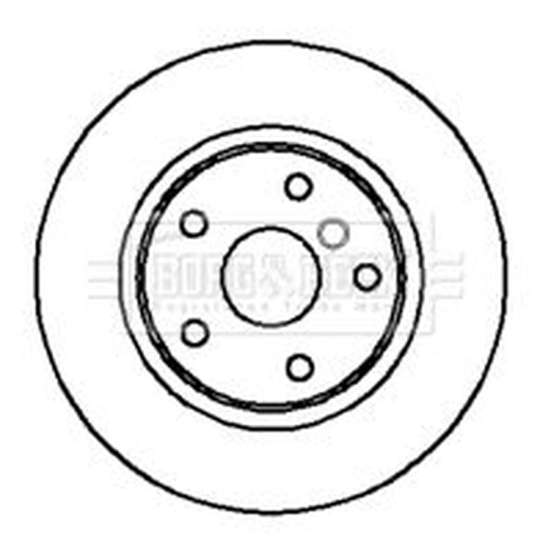 Borg & Beck 2 x Solid Rear Brake Discs BBD4185