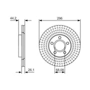 Bosch 2 x Vented Front Brake Discs 0 986 479 D15
