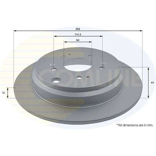 Comline 2 x Solid Rear Brake Discs ADC0561