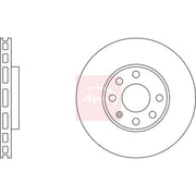 Apec 2 x Vented Front Brake Discs DSK809