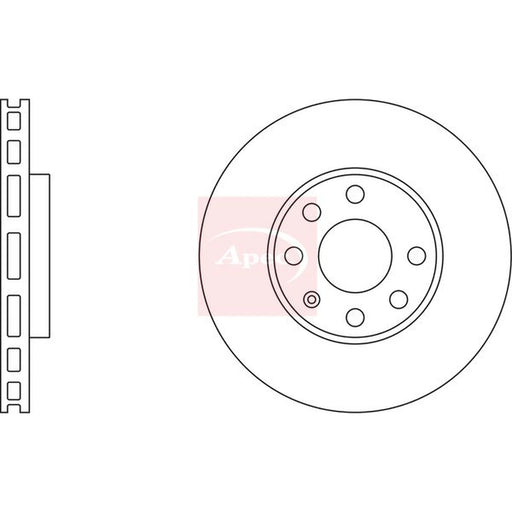 Apec 2 x Vented Front Brake Discs DSK809