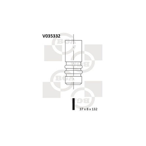 BGA Engine Exhaust Valve 37mm Head V035332