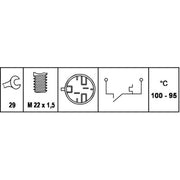 Hella Radiator Fan Temperature Switch Connectors 6ZT 007 807-021