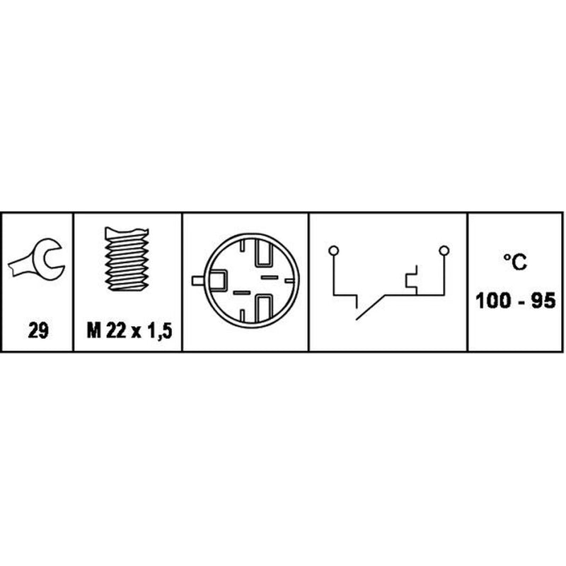 Hella Radiator Fan Temperature Switch Connectors 6ZT 007 807-021