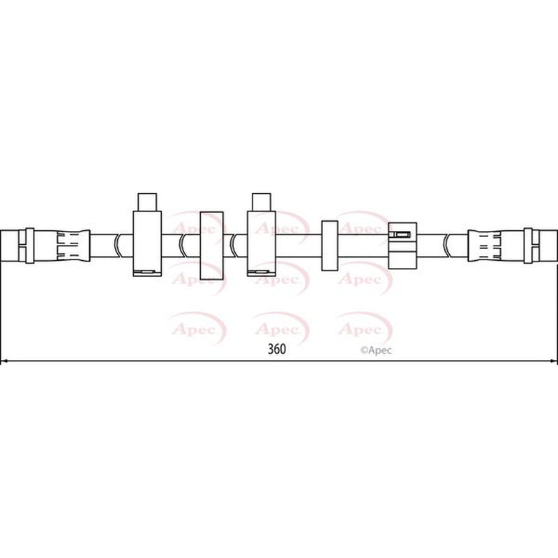 Apec Brake Hydraulic Hose Line Front Right HOS4104