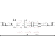 Apec Brake Hydraulic Hose Line Front Right HOS4104