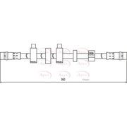 Apec Brake Hydraulic Hose Line Front Right HOS4104
