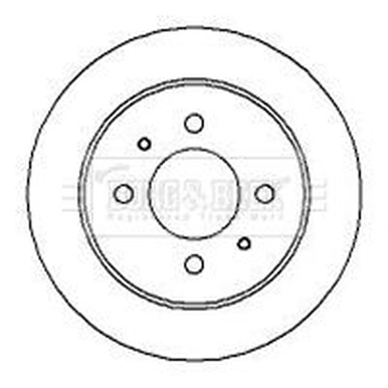 Borg & Beck 2 x Solid Rear Brake Discs BBD4282