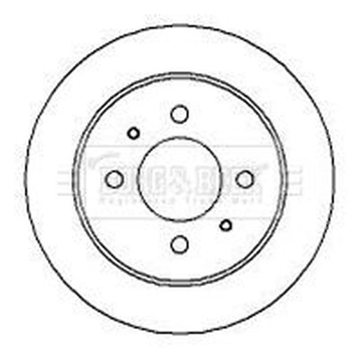Borg & Beck 2 x Solid Rear Brake Discs BBD4282