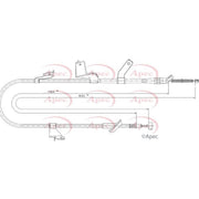 Apec Handbrake Cable Right Rear CAB1782