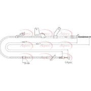 Apec Handbrake Cable Right Rear CAB1782
