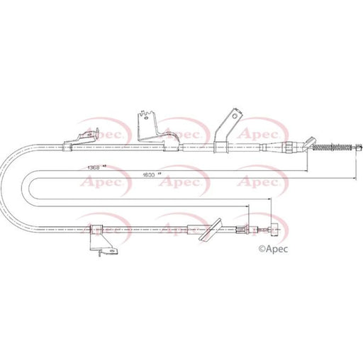 Apec Handbrake Cable Right Rear CAB1782