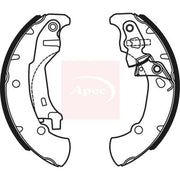 Apec Brake Shoe Set Axle Kit SHU736