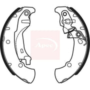 Apec Brake Shoe Set Axle Kit SHU736