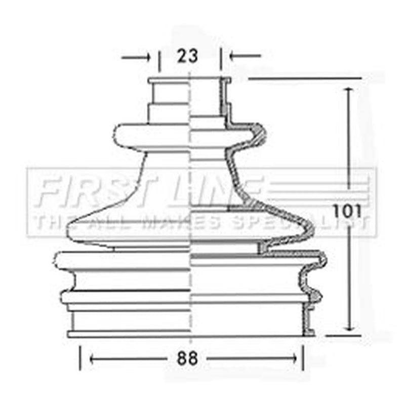 First Line Drive Shaft Bellow Kit Front Left FCB2201