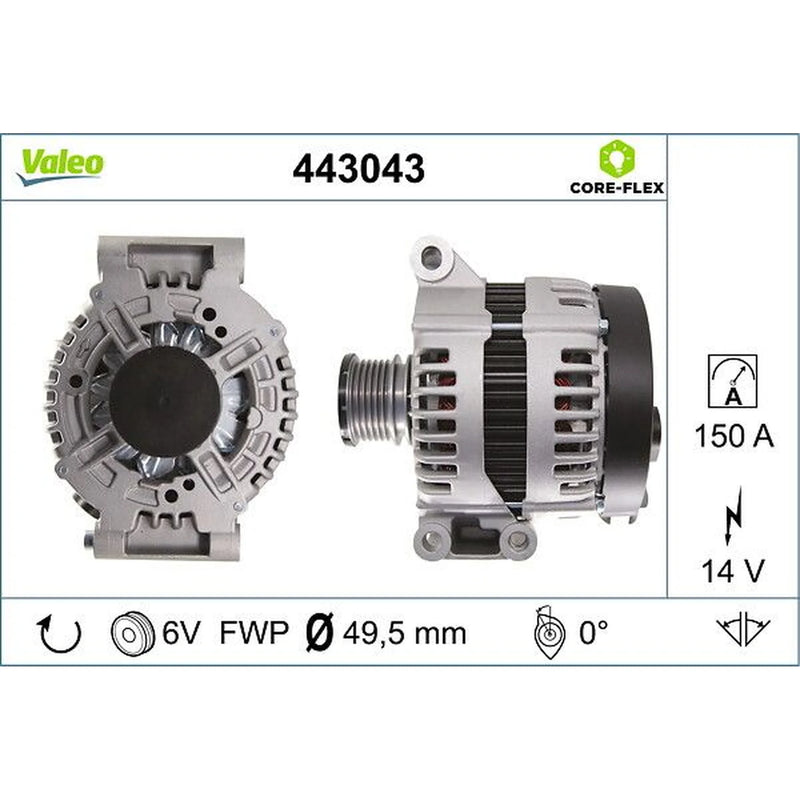 Valeo Car Alternator 12V 443043