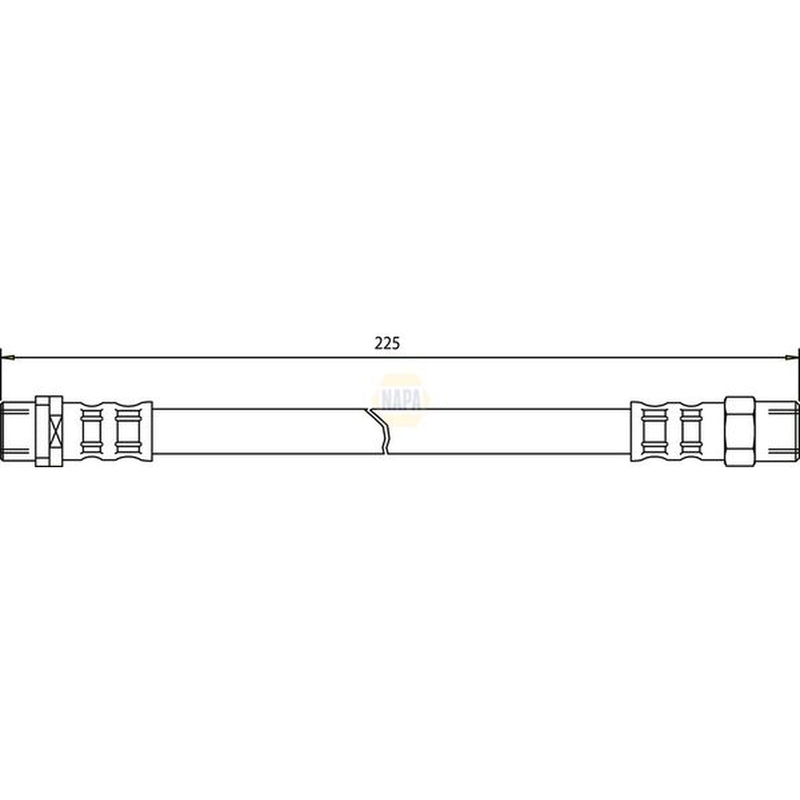 NAPA Brake Hydraulic Hose Line Rear NBH1268