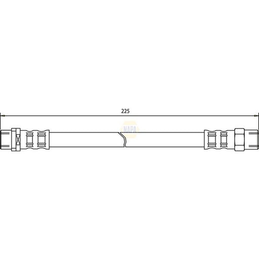 NAPA Brake Hydraulic Hose Line Rear NBH1268
