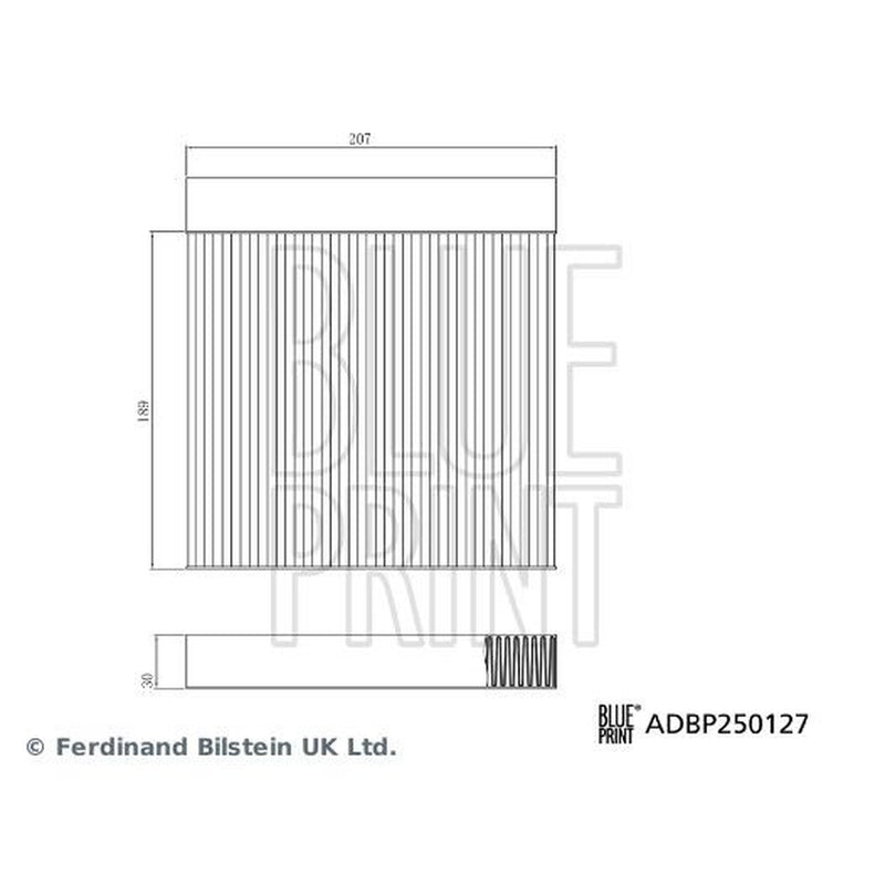 Blue Print Cabin Air Filter (Pollen Filter) ADBP250127