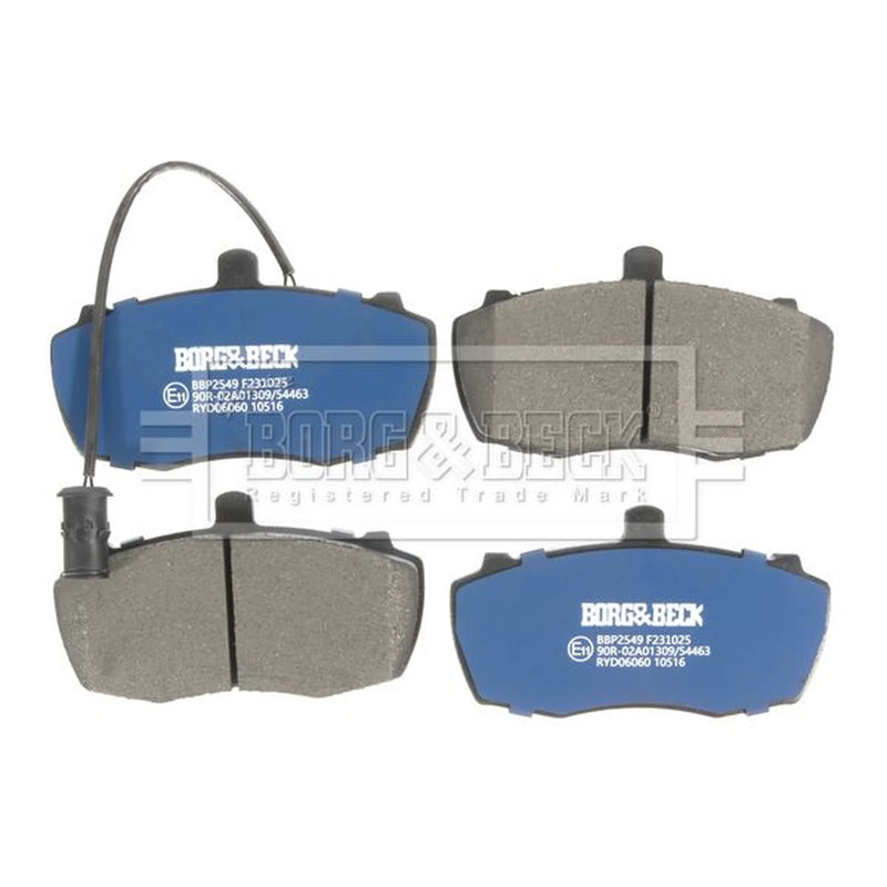 Borg & Beck 4 x Front Brake Pad Set BBP2549